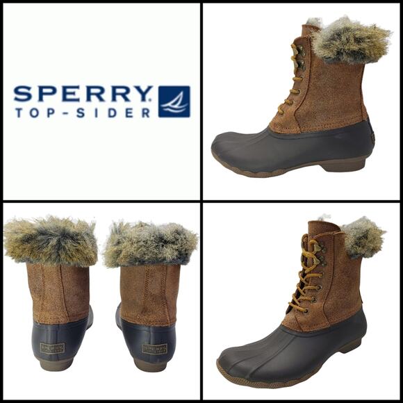 Sperry Top-Sider Women's Leather White Water Rain Boot, size 8 - Picture 1 of 8